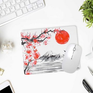 GRAVURZEILE Mauspad Bedrucktes Mousepad - im Japan Design - Mousepad für Büro & Gaming, rutschfeste Gummi-Unterseite - 23 x 19 cm - strapazierfähig