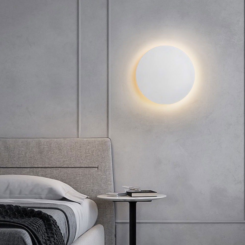 Wandlampe & s.luce Schwarz, LED Deckenleuchte Indirekte Cloud Warmweiß Wandleuchte