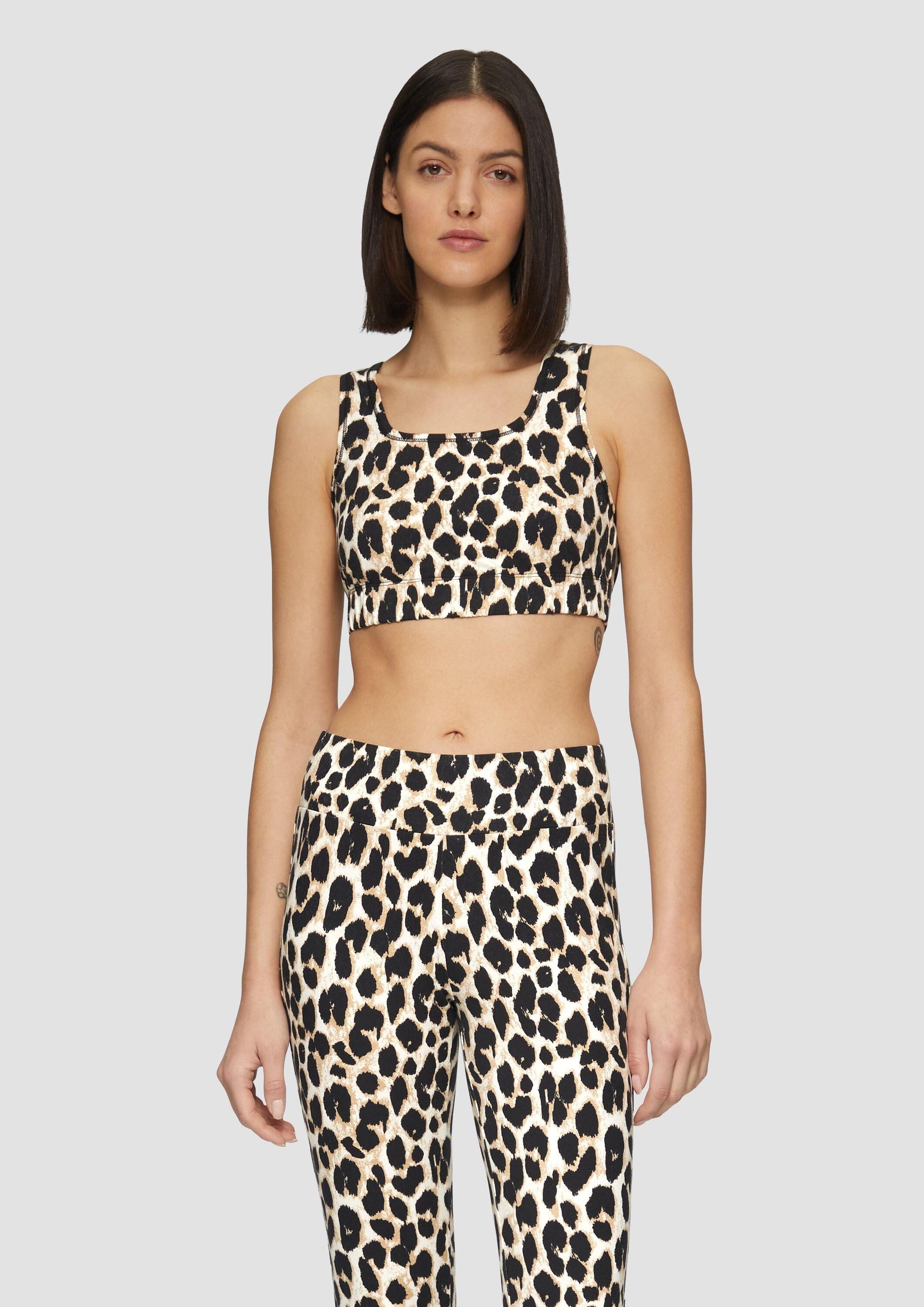 s.Oliver Muscleshirt T-Shirt Bustier Bustier mit Leo-Print günstig online kaufen