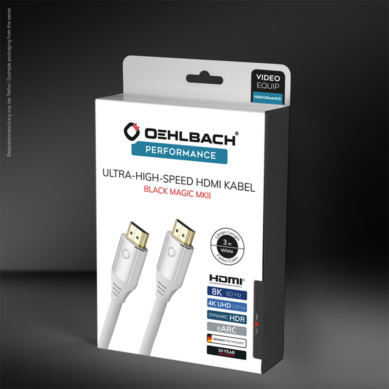 OEHLBACH Black Magic MKII Ultra High-Speed HDMI® Kabel HDMI-Kabel, HDMI, HDMI (75 cm), 8K/4K, Robust