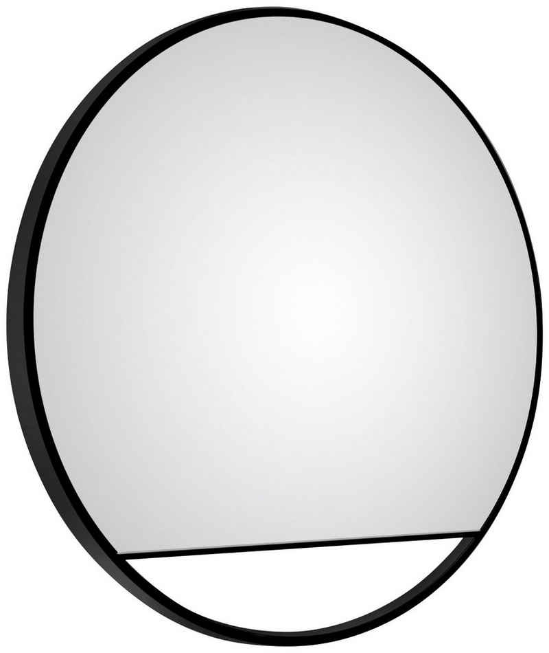 Talos Kosmetikspiegel, rund, in schwarz matt Ø 80 cm