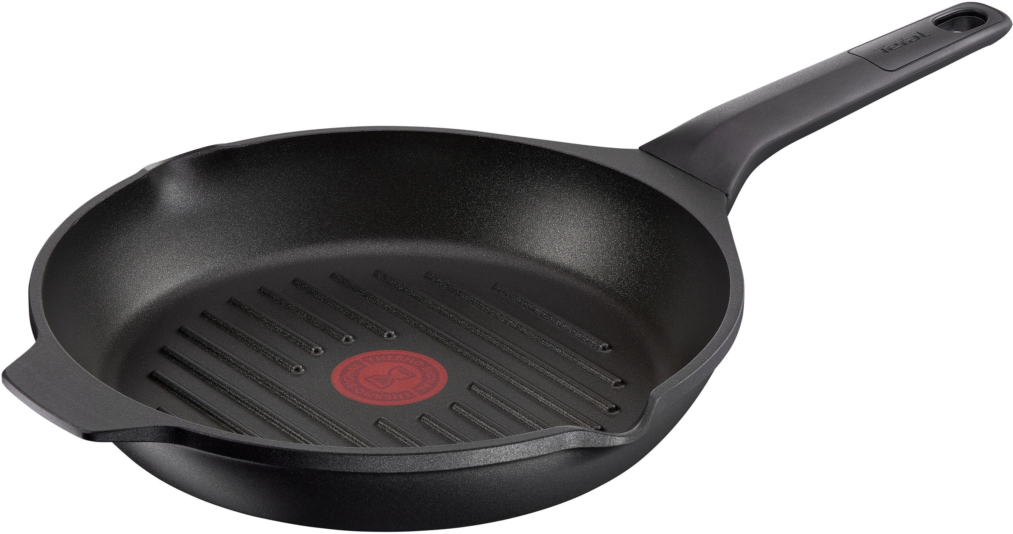Tefal Grillpfanne Robusto Bratpfanne Induktion mit Antihaftversiegelung, Aluminium (1-tlg), Thermo-Signal bei idealer Brattemperatur, für alle Herdarten geeignet