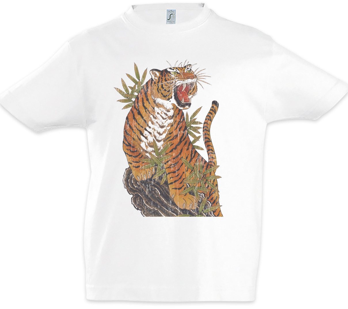 Print-Shirt Yak Tiger Kinder T-Shirt Samurai Warrior Way Banzai Japan Japanese
