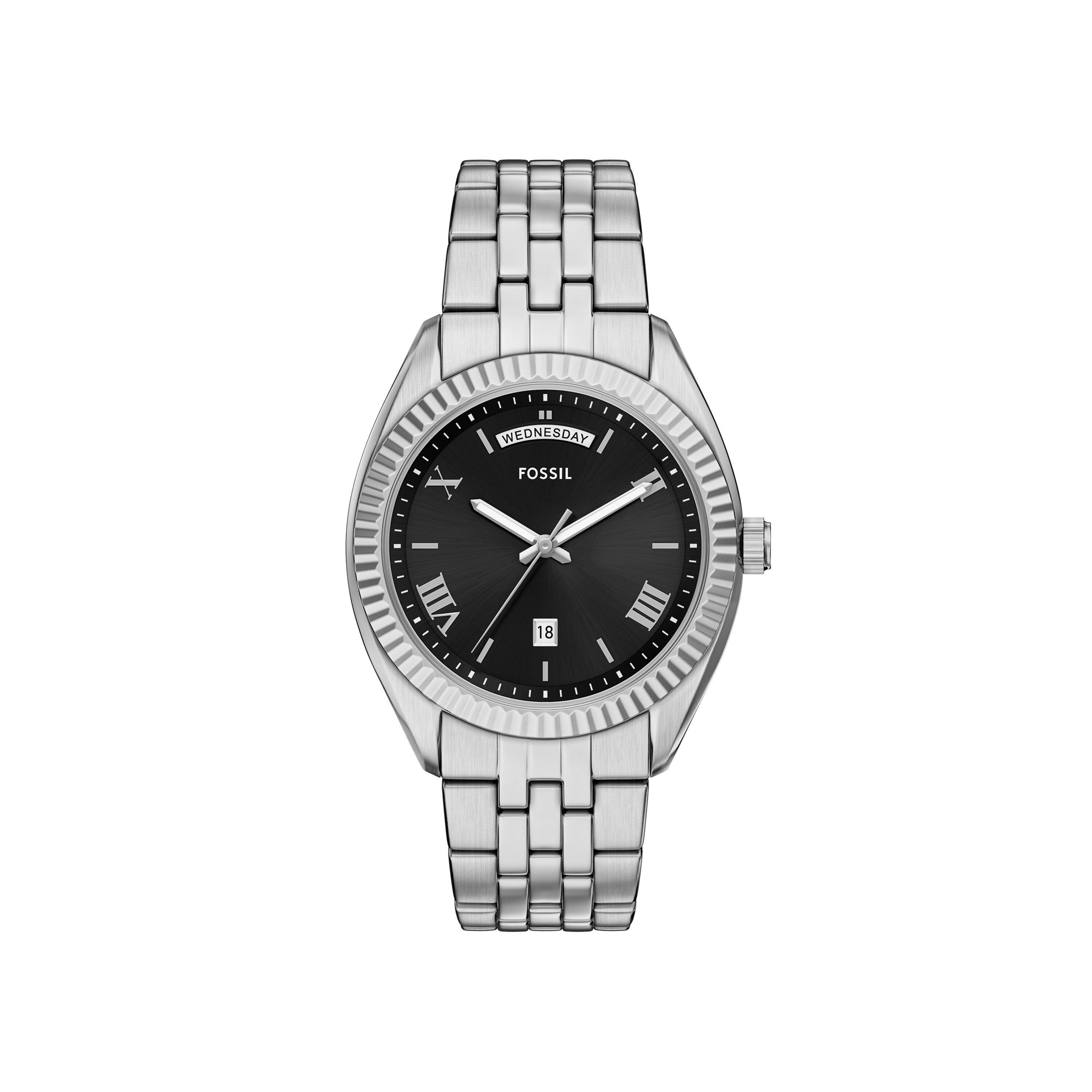 Fossil Quarzuhr CAMPBELL FS6139, Armbanduhr, Herrenuhr, Edelstahlarmband, a günstig online kaufen