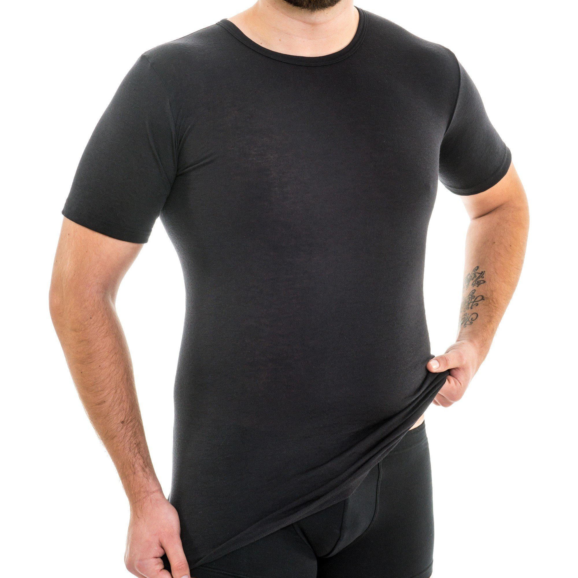 HERMKO Unterziehshirt 3847 Herren extralanges kurzarm günstig online kaufen