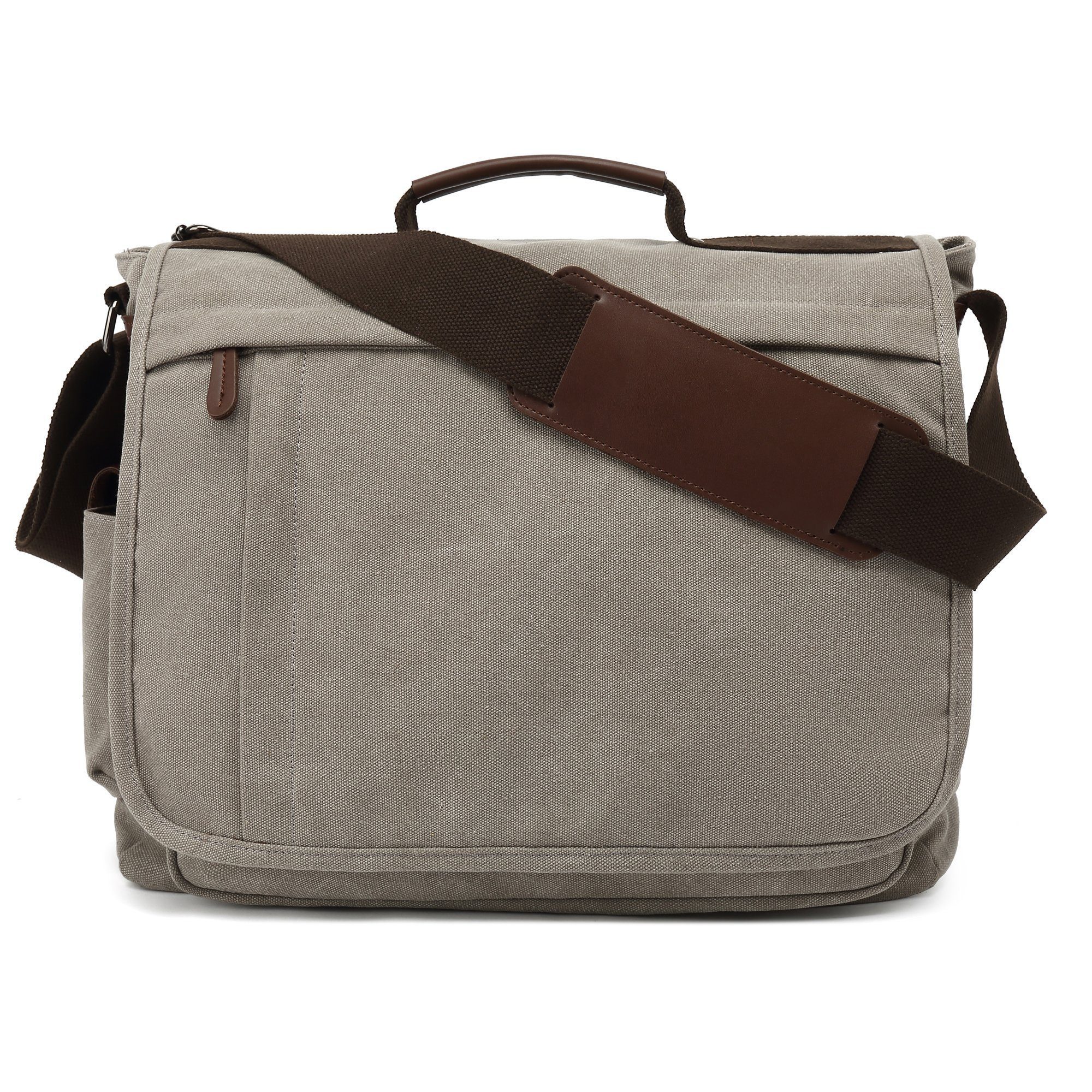 TAN.TOMI Umhängetasche Umhängetasche Herren Schultertasche 15.6 Zoll Kuriertasche aus Canvas, Hochwertige Herrentasche Schultertasche/Kuriertasche/Messenger Bag