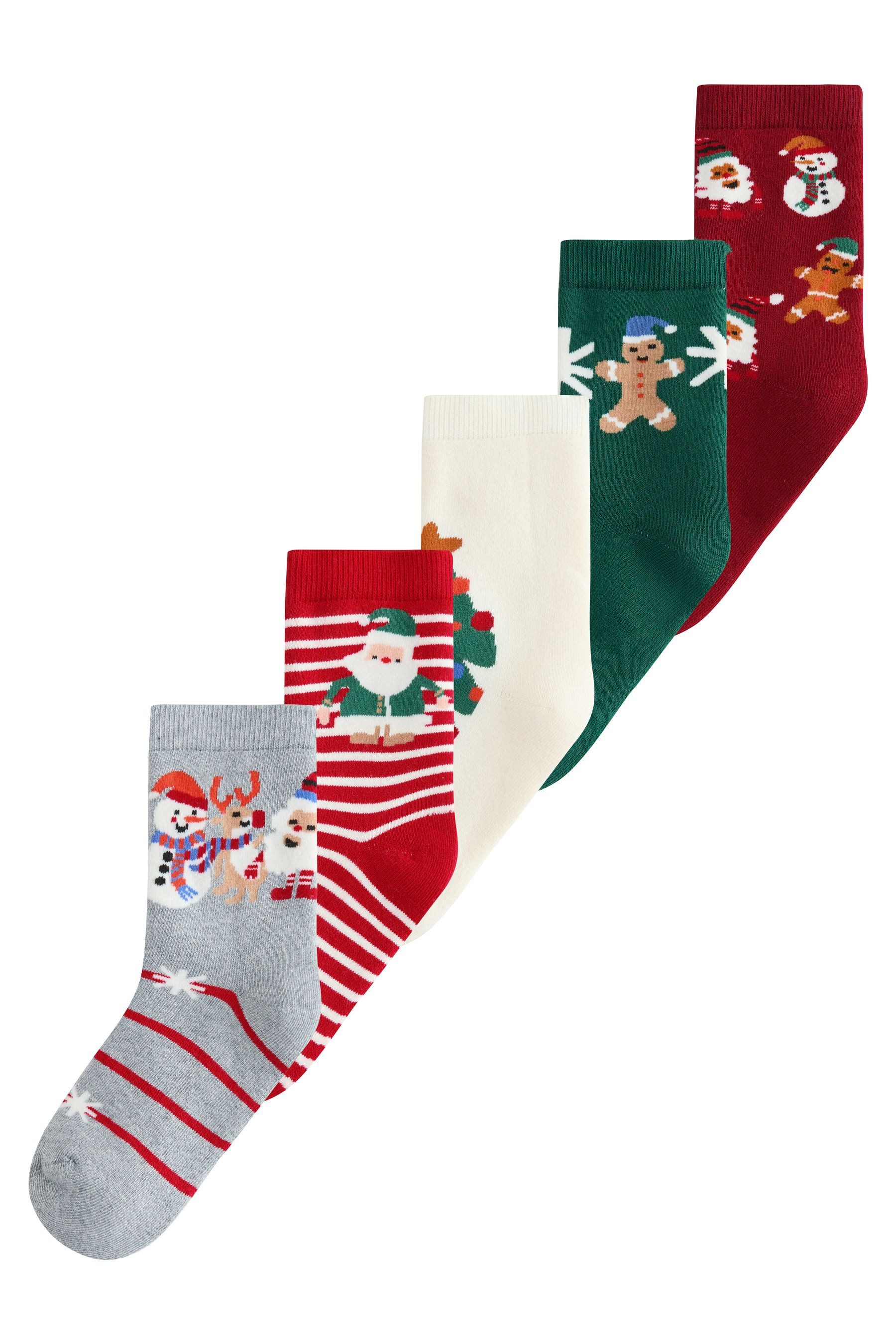 Next Basicsocken Socken, 5er-Pack, Weihnachten (1-Paar) günstig online kaufen