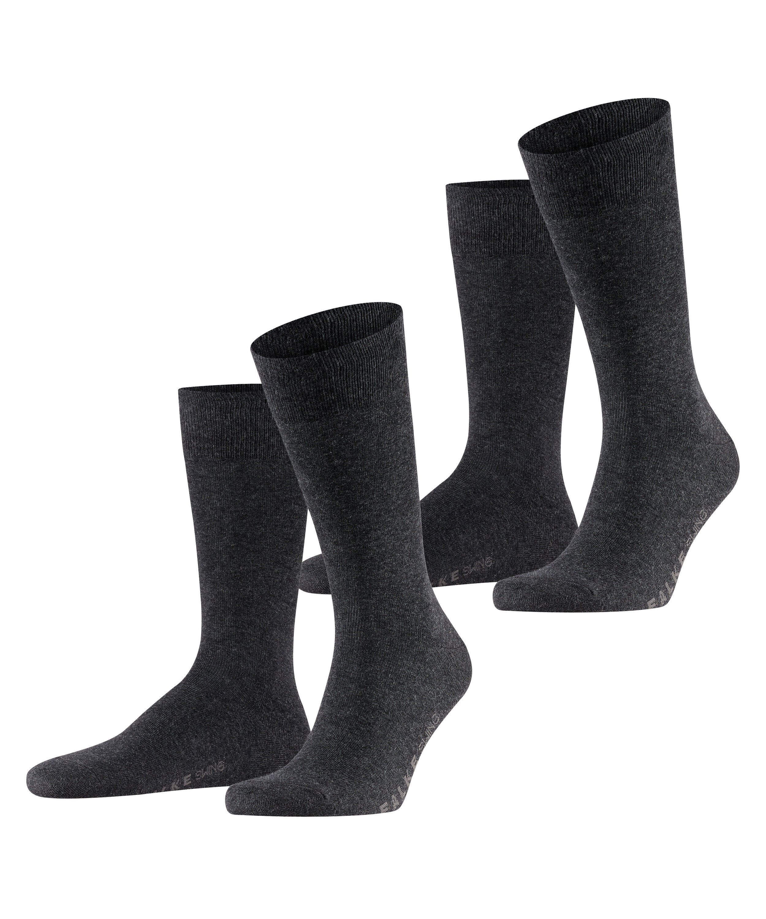 FALKE Socken Swing 2-Pack (2-Paar) anthra.mel (3080)