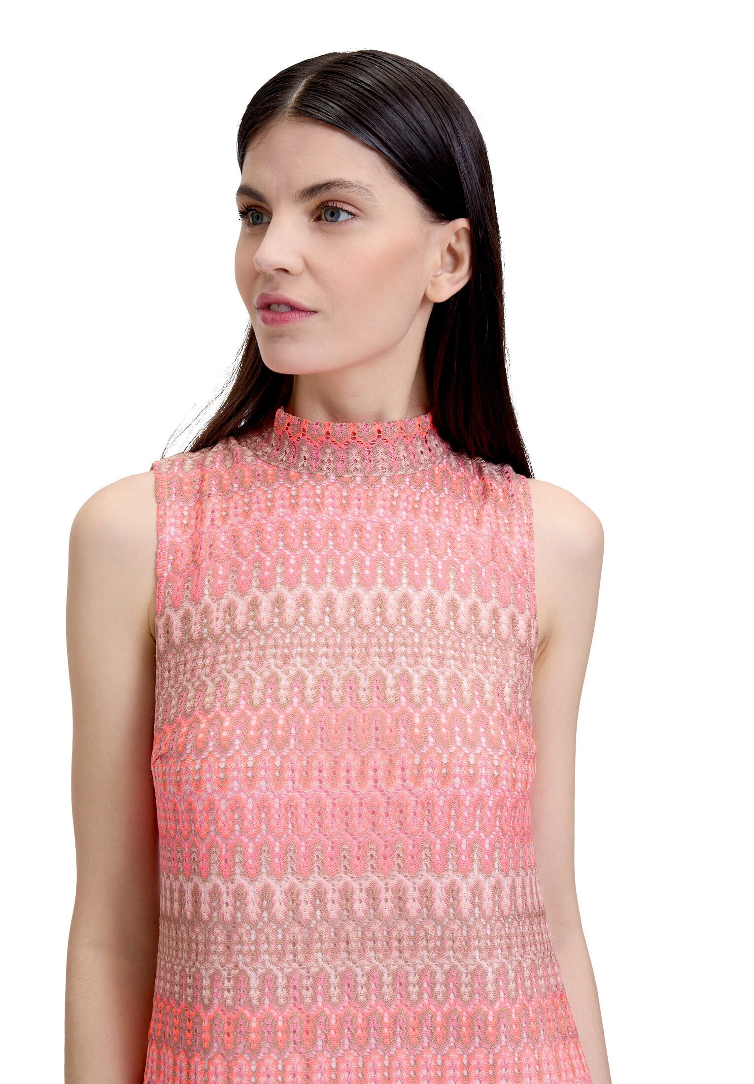 Cartoon Midikleid Damen mit Stehkragen Design