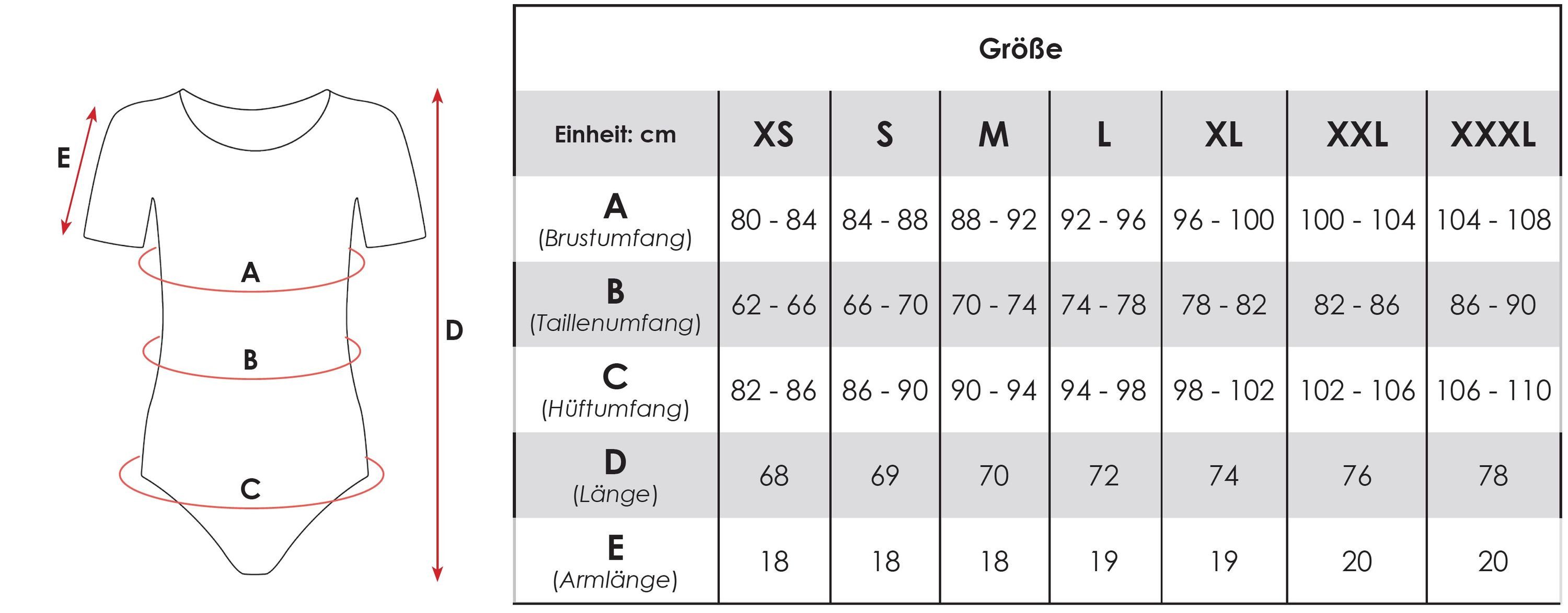 Evoni Body für Damen Kurzarm T-Shirt-Body mit Rundhals