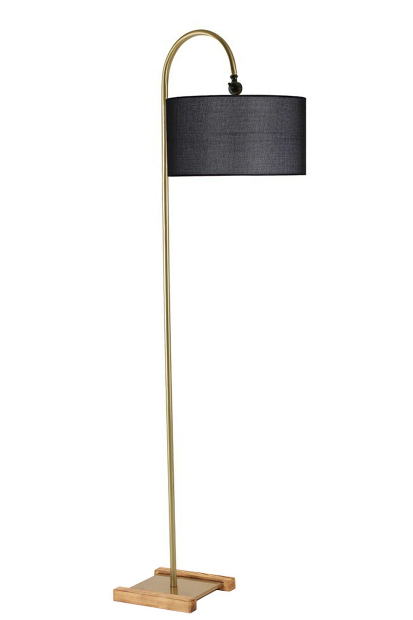Opviq Stehlampe Lun, Gold,Schwarz, 25 x 25 cm, Metallkörper
