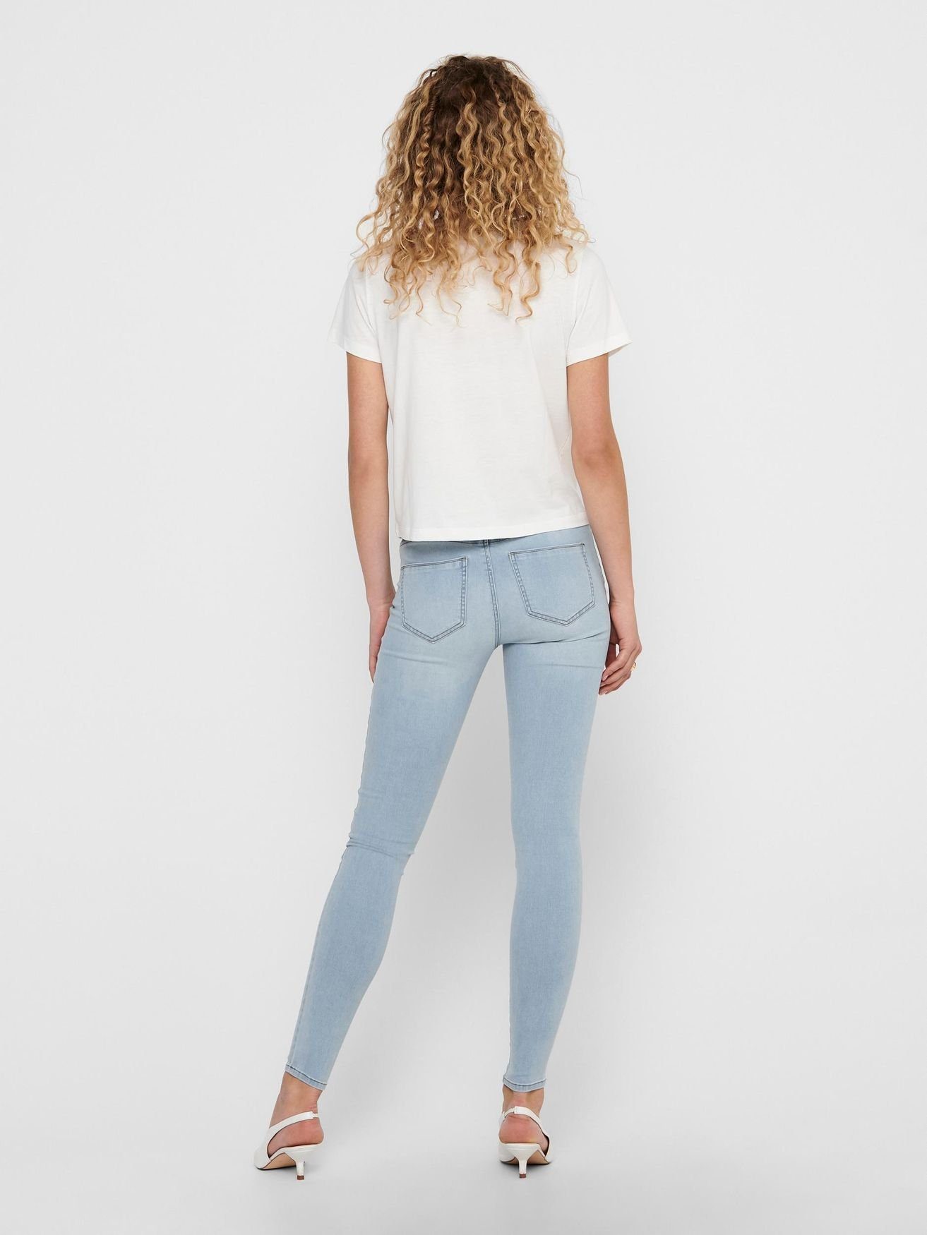 Fit Regular Jeans Stretch Skinny ONLY Hose in Blau Waist 4754 Denim ONLWAUW Skinny-fit-Jeans