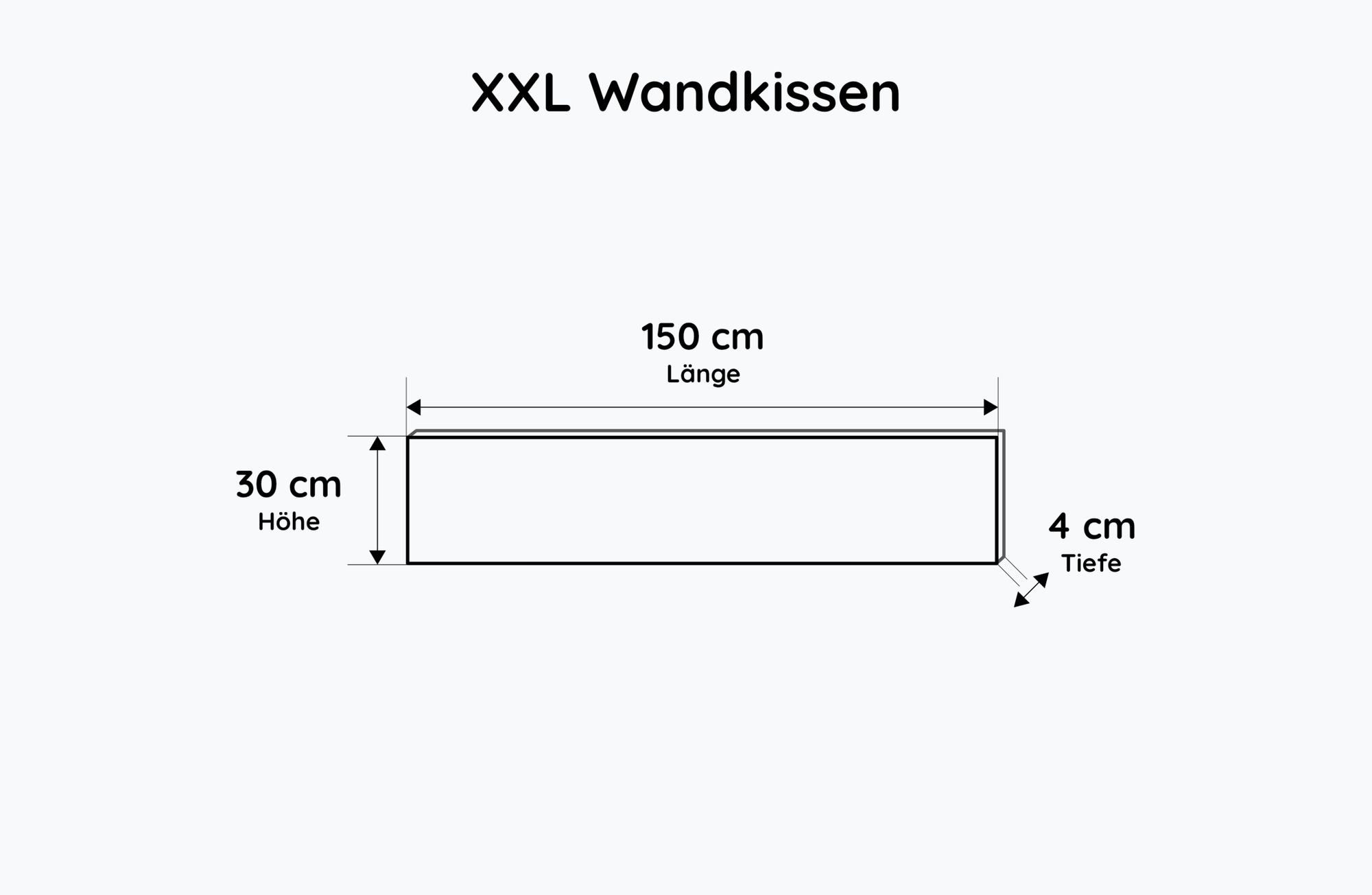 Montage-Set animal-design versch. St), XXL 30cm x Farben mit grau Wandkissen Kopfstütze, 150cm (1