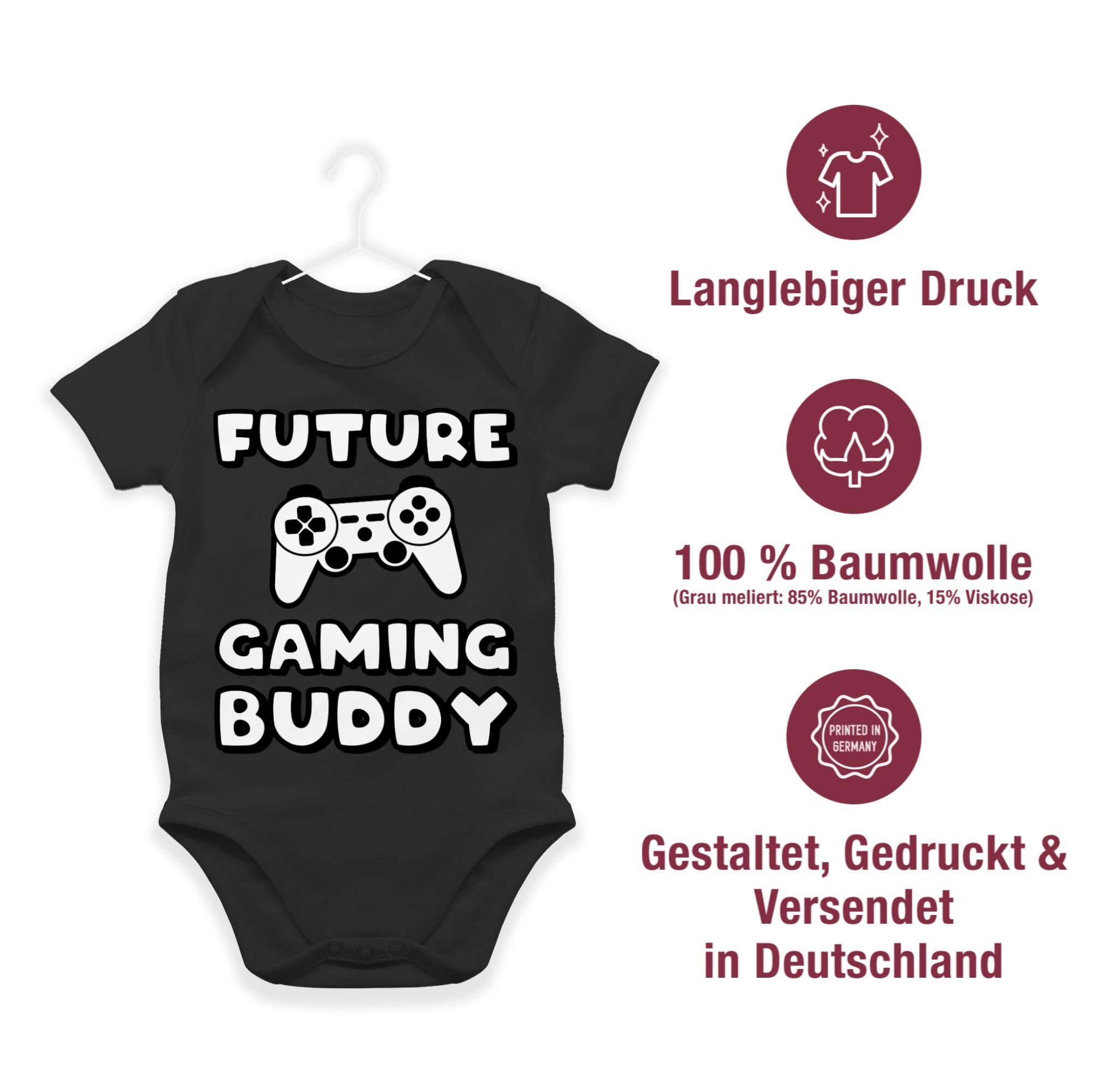 Schwarz Buddy Sprüche Future Baby Gaming 1 Shirtbody Shirtracer