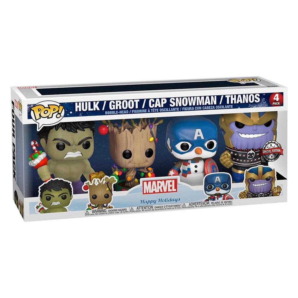 Funko Actionfigur POP! Happy Holidays Exclusive 4er Pack - Marvel