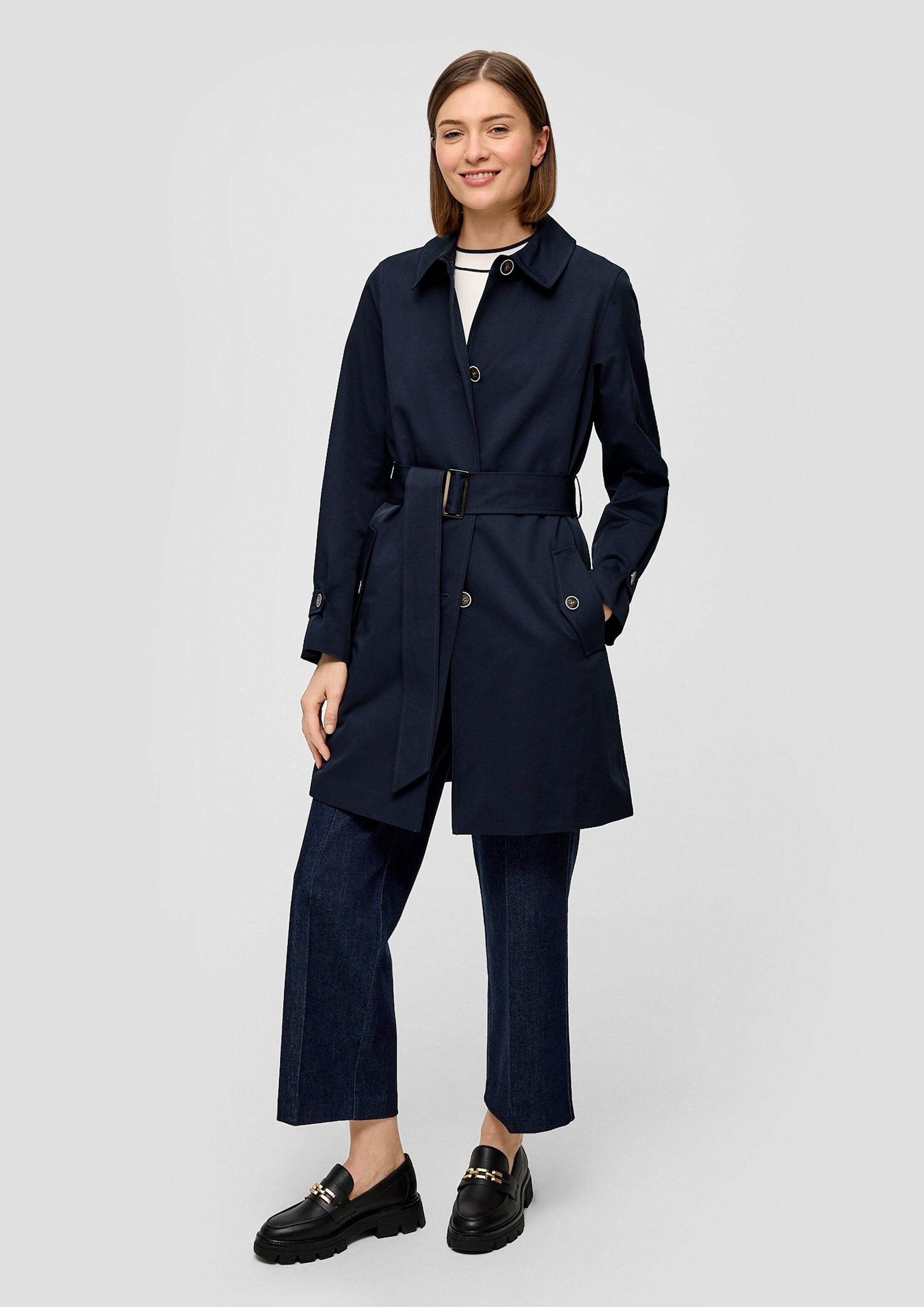 s.Oliver Trenchcoat Outdoor-Jacke Mantel mit Bindegürtel