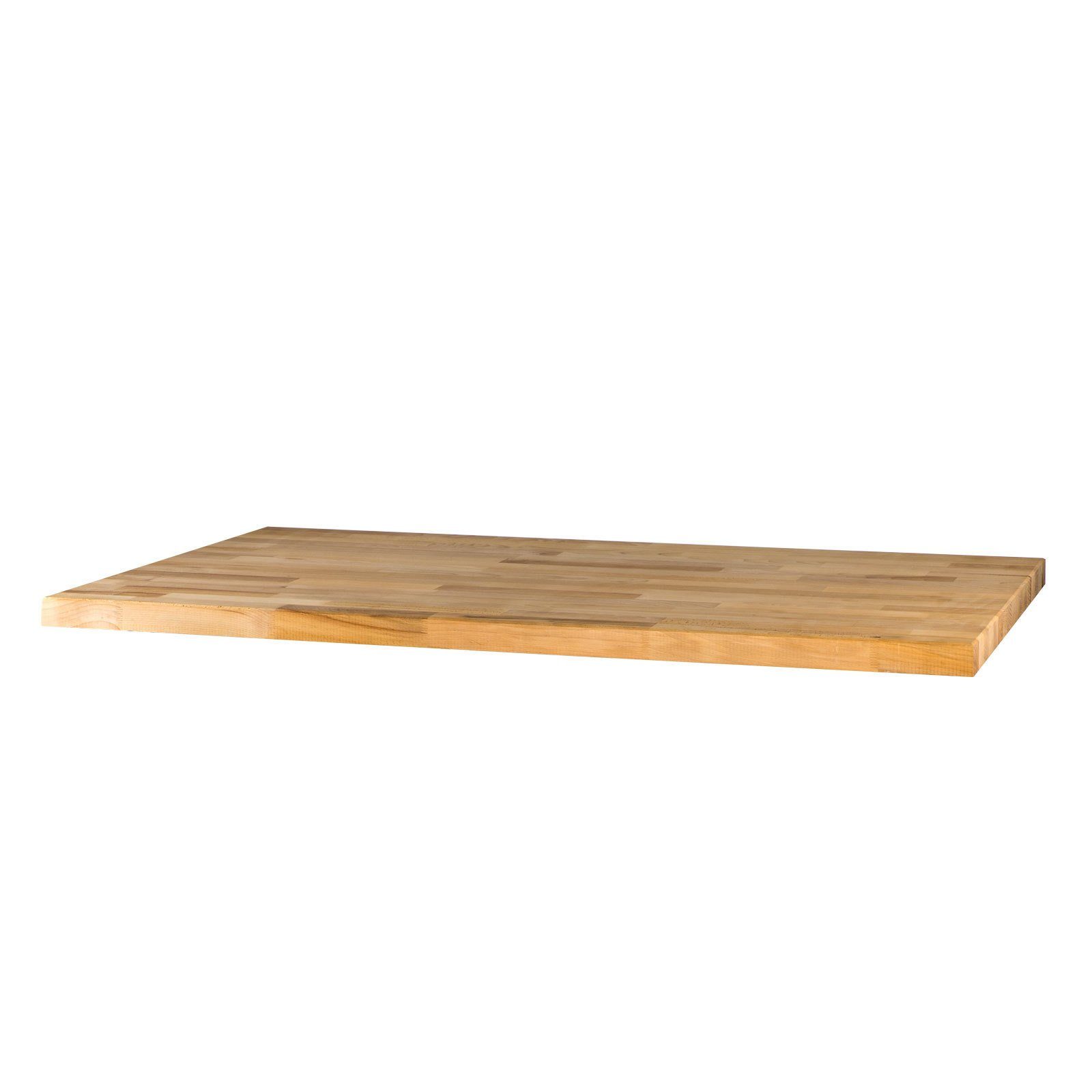 PROREGAL® Werkbank Massive Vollholz-Buchenplatte für Werkbank Rhino, HxBxT 4x150x76cm