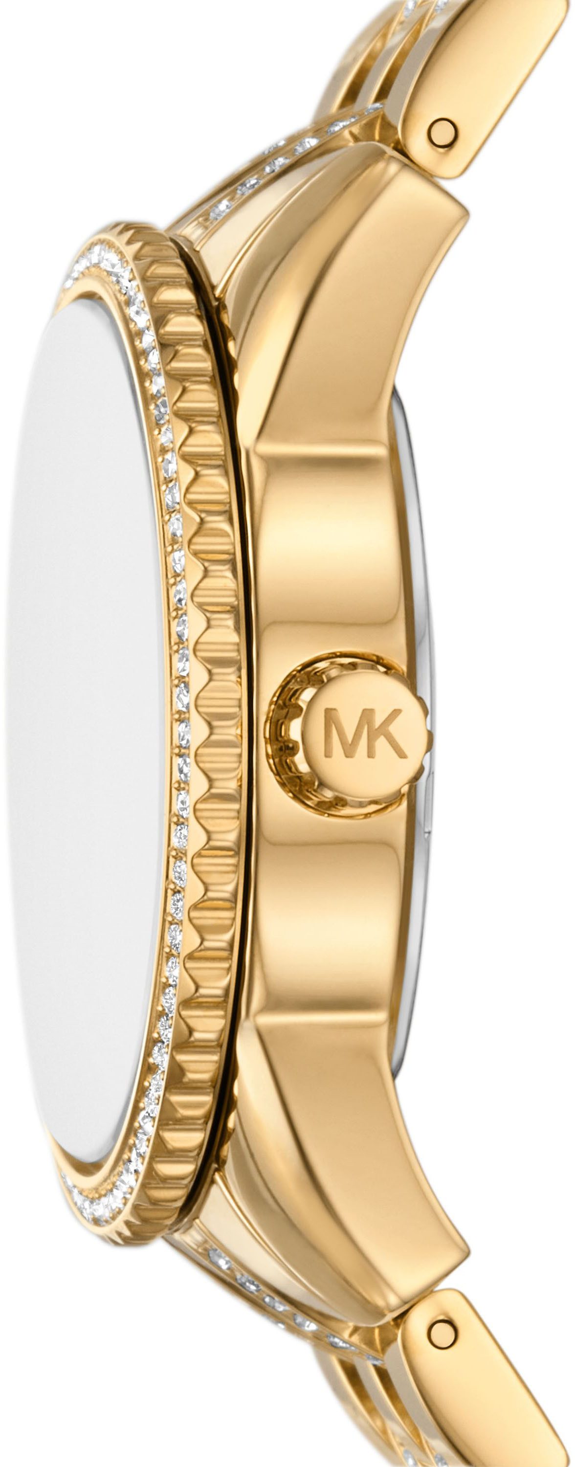 MICHAEL KORS Quarzuhr BRYANT MK-Logo MK7540, Armbanduhr, Damenuhr, Edelstahlarmband, analog, Glassteine