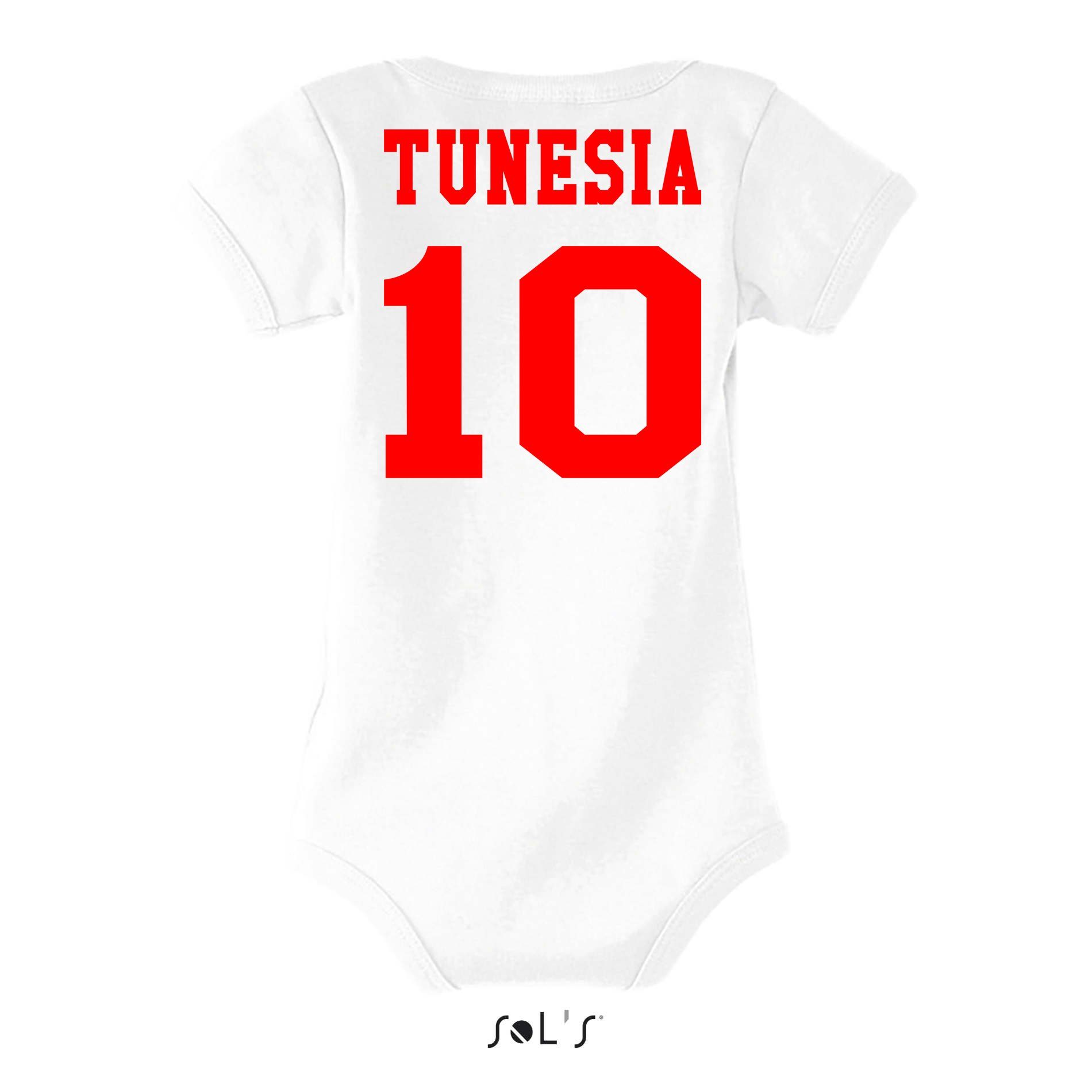 Blondie & Brownie Strampler Kinder Baby Tunesien Tunesia Sport Trikot Fußball Meister Afrika Cup