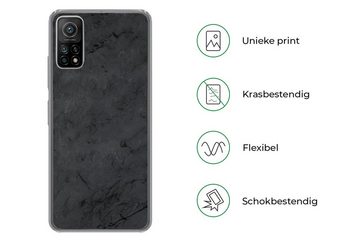 MuchoWow Handyhülle Grau - Zement - Beton - Industriell - Strukturiert, Phone Case, Handyhülle Xiaomi Mi 10T, Silikon, Schutzhülle
