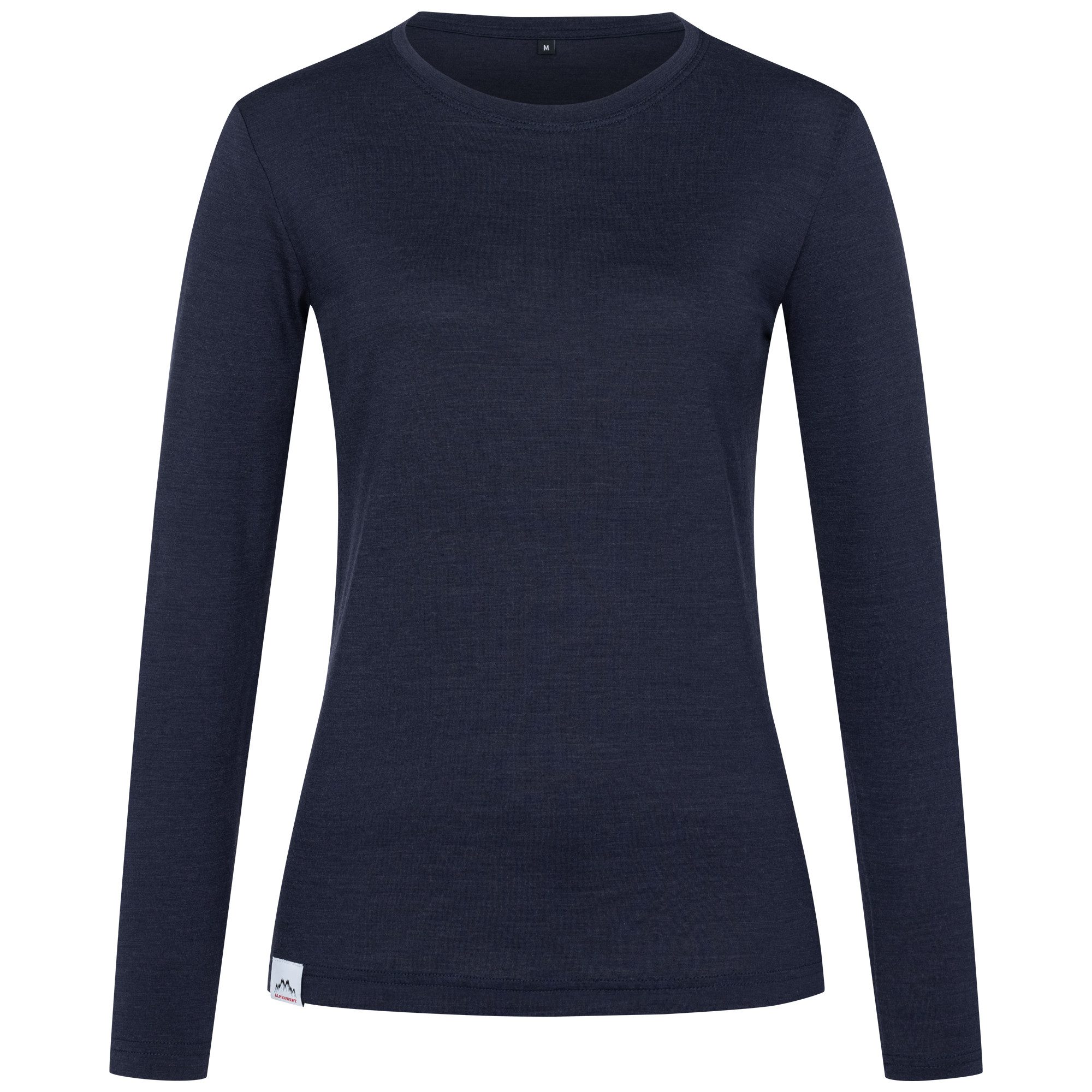 Alpenwert Langarmshirt Damen Longsleeve aus Merinowolle – atmungsaktiv & geruchsneutral Antibakteriell, Anti-Schweiß-Geruch, Outdoor & Funktionsshirt