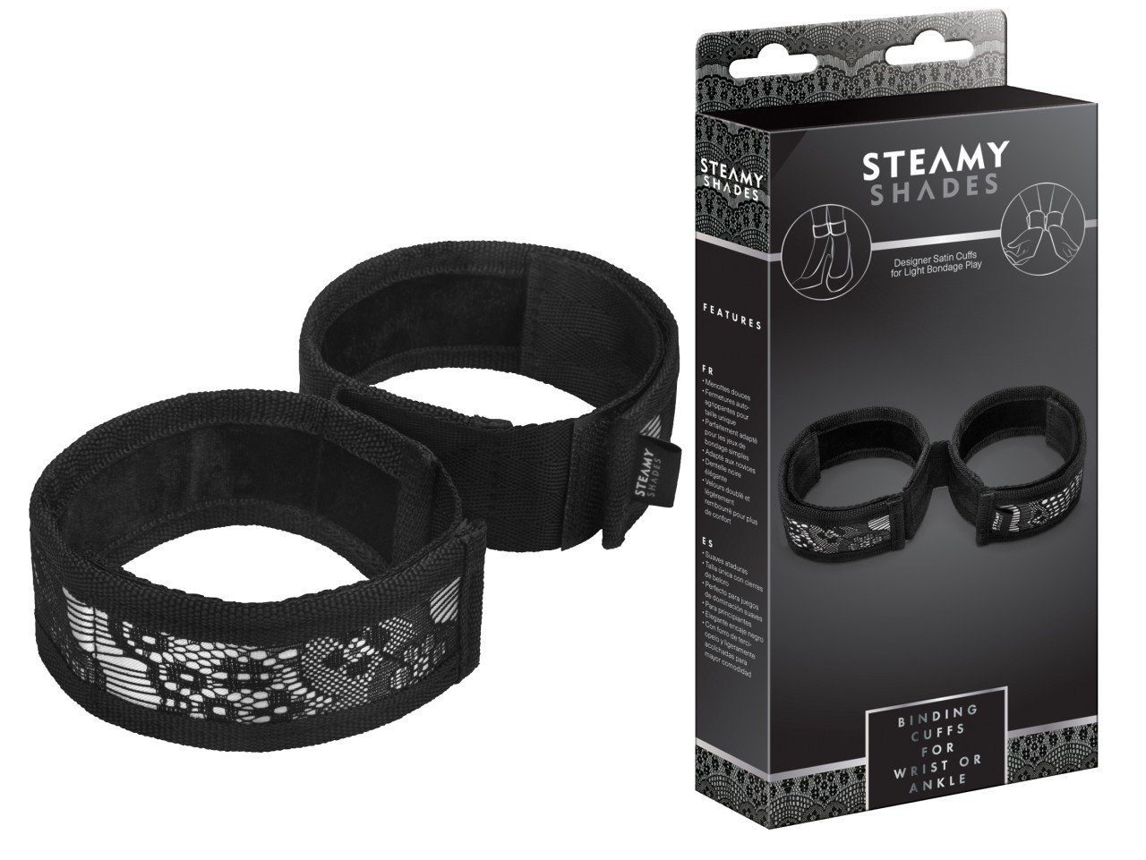 STEAMY SHADES Bondage-Set STEAMY SHADES Binding Cuffs for Wrist or Ankle