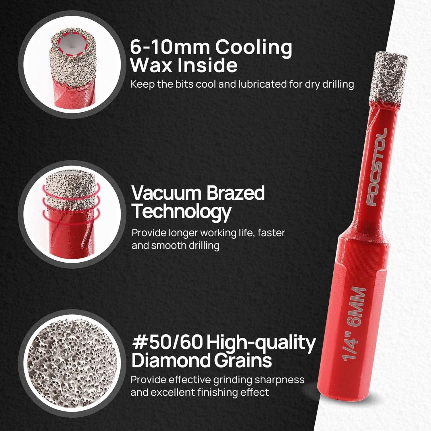 LuxusKollektion Fliesenbohrer Fliesenbohrer Diamant Lochsäge Fasenbohrer Keramik Marmor 6 6 8mm+20mm