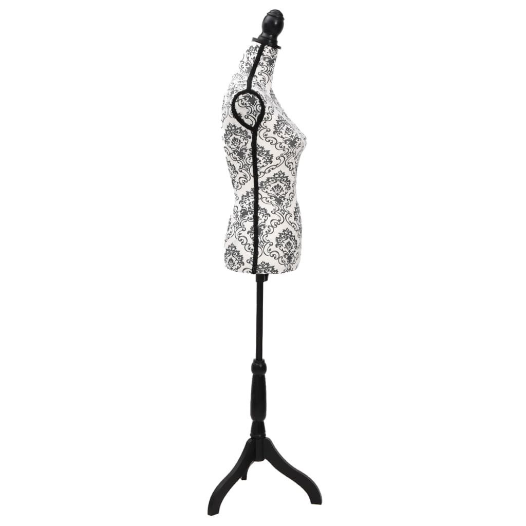 vidaXL Schneiderpuppe Damenbüste Schneiderpuppe Torso Schwarz Weiß
