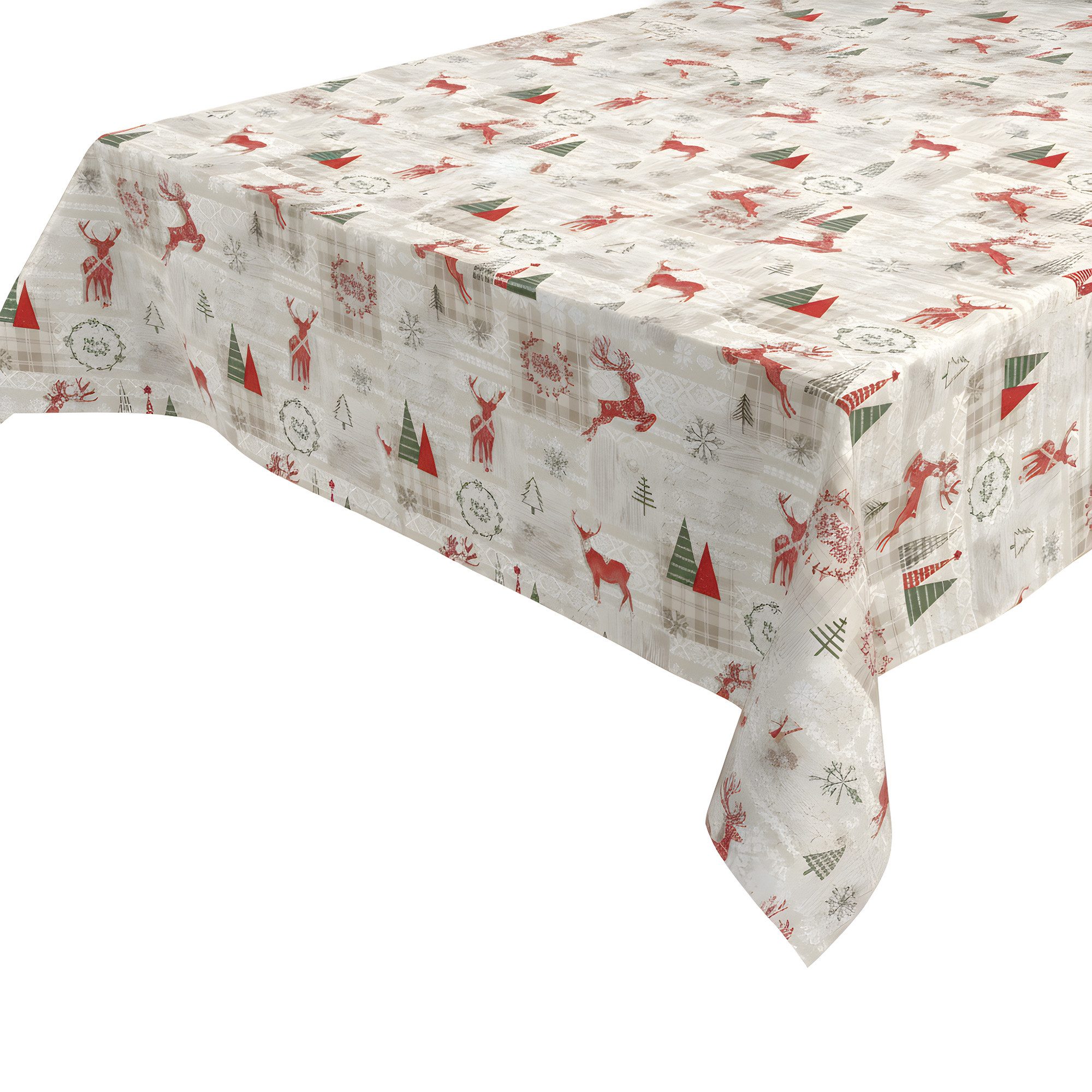 Weihnachtshirsch Beige-Rot