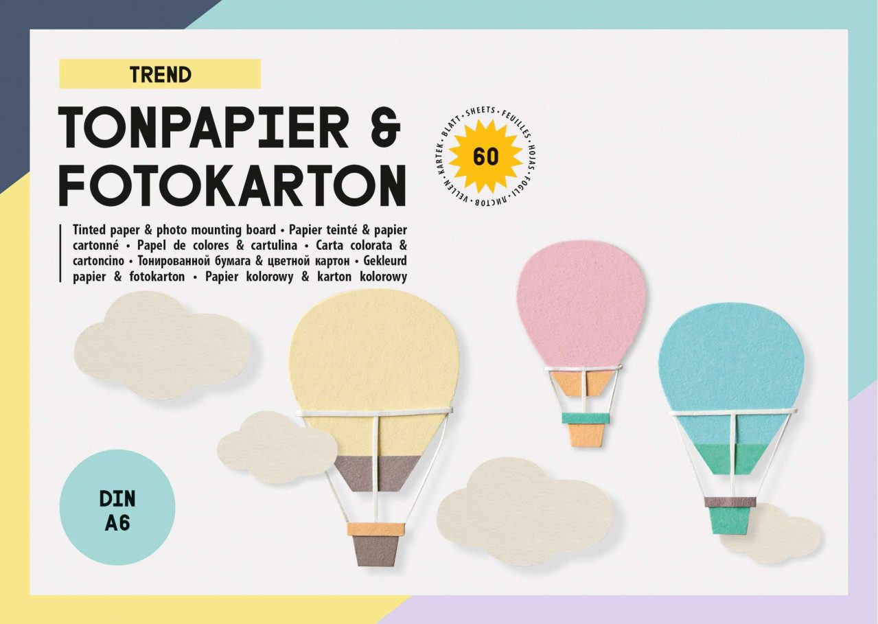 Glorex Bastelkartonpapier Bastelblock Trend Din A6