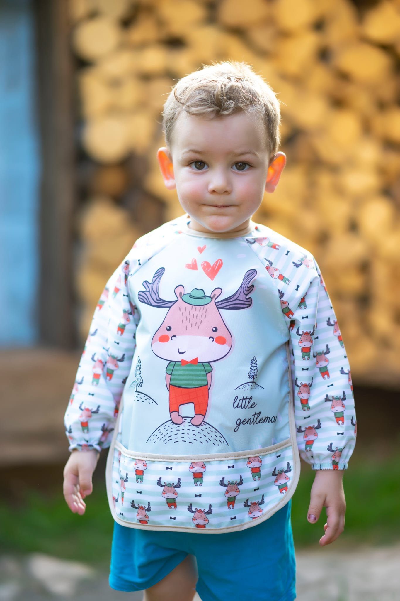 Just2little Lätzchen 3 Stück Wasserdicht Babylätzchen Ärmellätzchen abwaschbar Latz niedlic