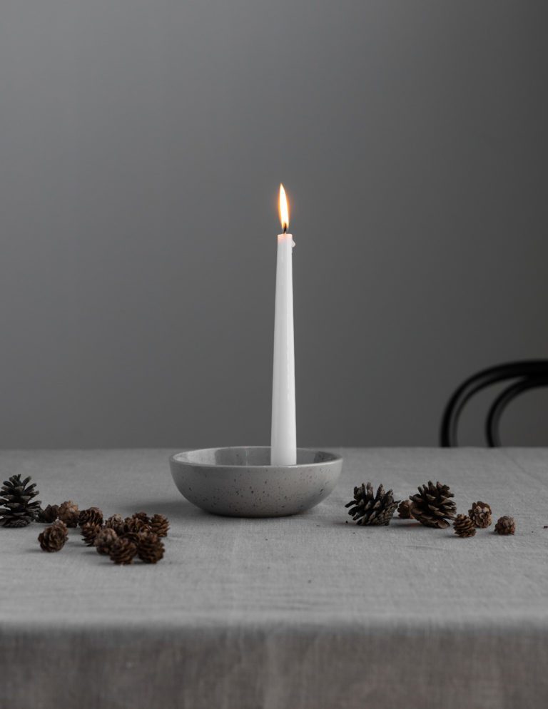 Storefactory Kerzenständer Kerzenhalter LIDATORP S natur glänzend, Ø 16x5 cm