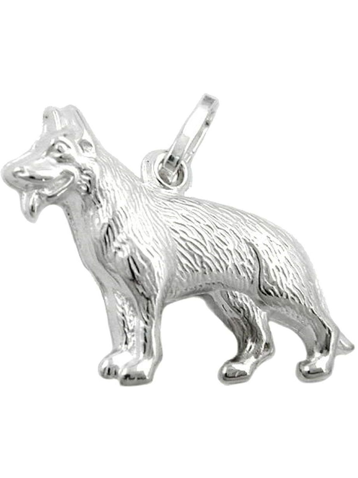 Gallay Kettenanhänger Anhänger 14x20mm Schäferhund glänzend Silber 925 (1-tlg)
