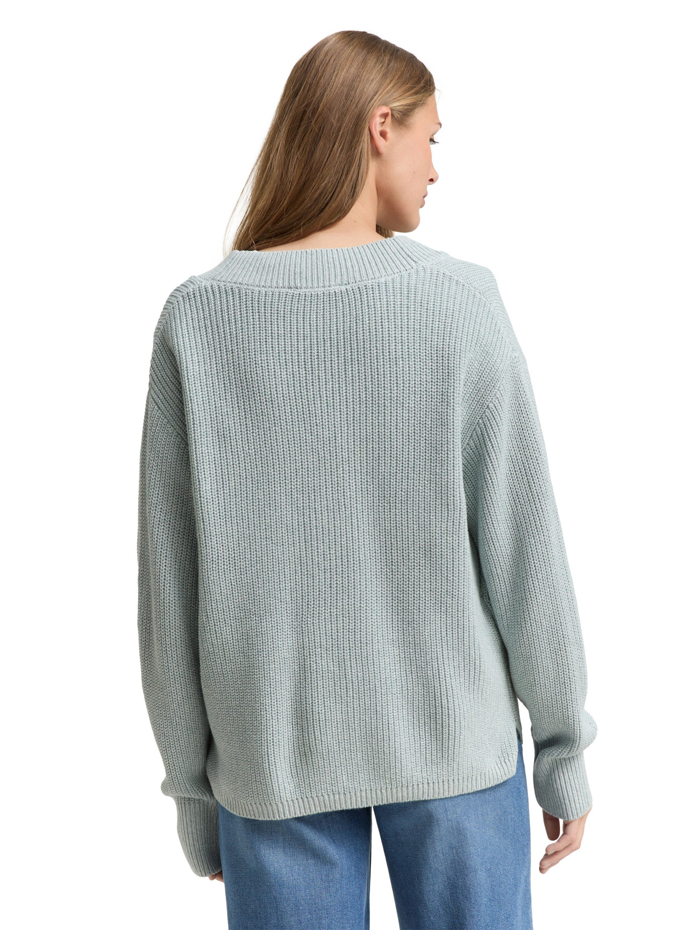 TOM TAILOR Denim Cardigan mit Strickstruktur und Knopfleiste günstig online kaufen