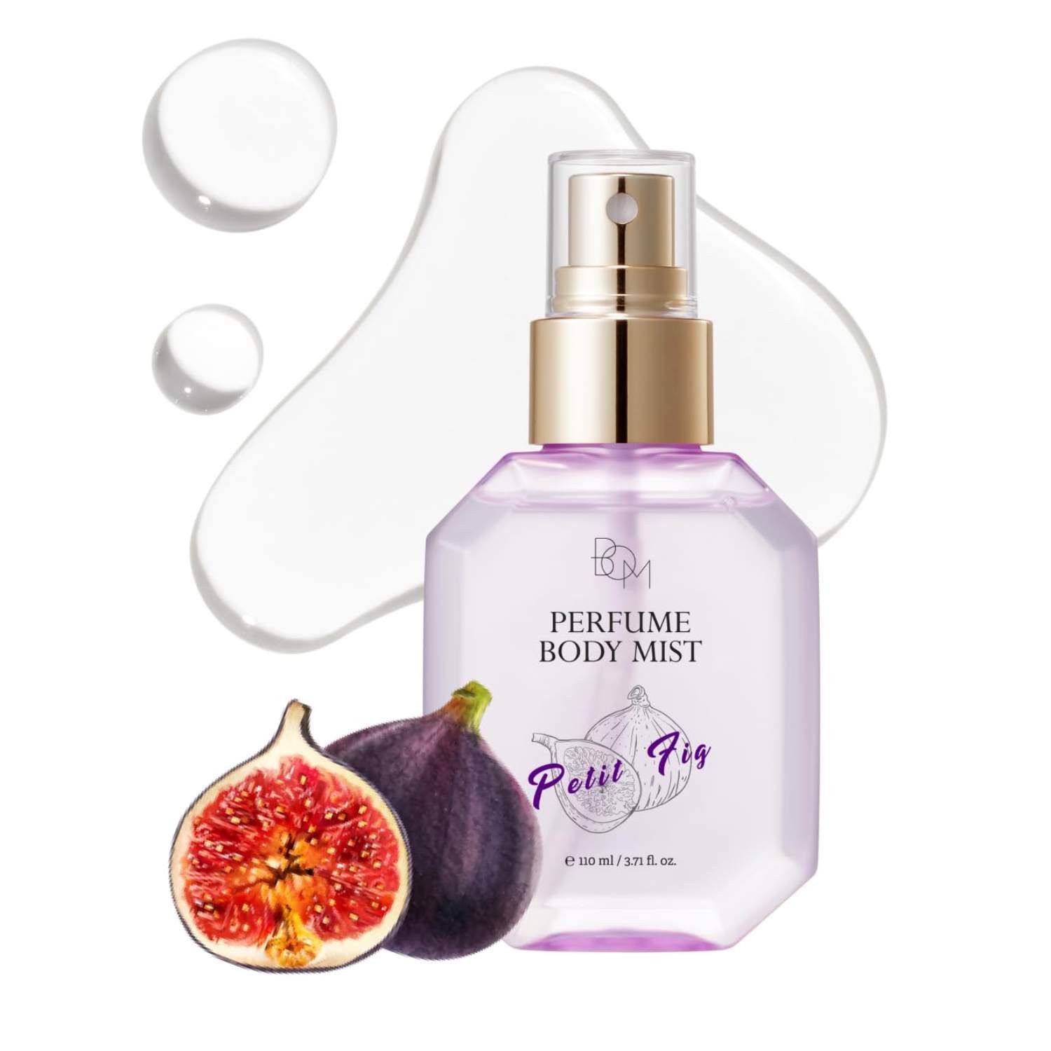Beauty of Majesty Körperspray Petit Fig Perfume Body Mist 110ml – Körperpflege mit 24H Feigen, Moschus-Duft, Hyaluronsäure & Niacinamid, wasserbasiertes Body Spray
