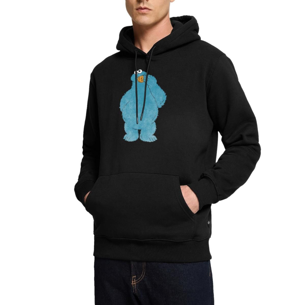 Spreadshirt Hoodie Sesamstraße Krümelmonster Naschen Herren Premium Hoodie (1-tlg)