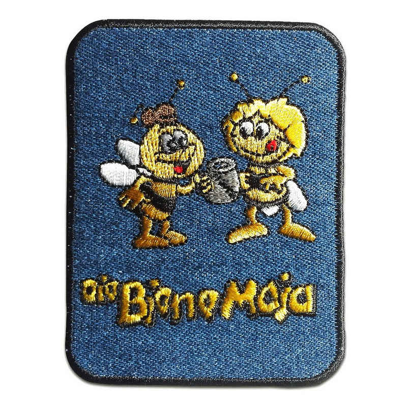 Die Biene Maja Aufnäher Bügelbild, Aufbügler, Applikationen, Patches, Flicken, zum aufbügeln, Polyester, Willi Comic Jeansflick - Größe: 9,1 x 6,9 cm