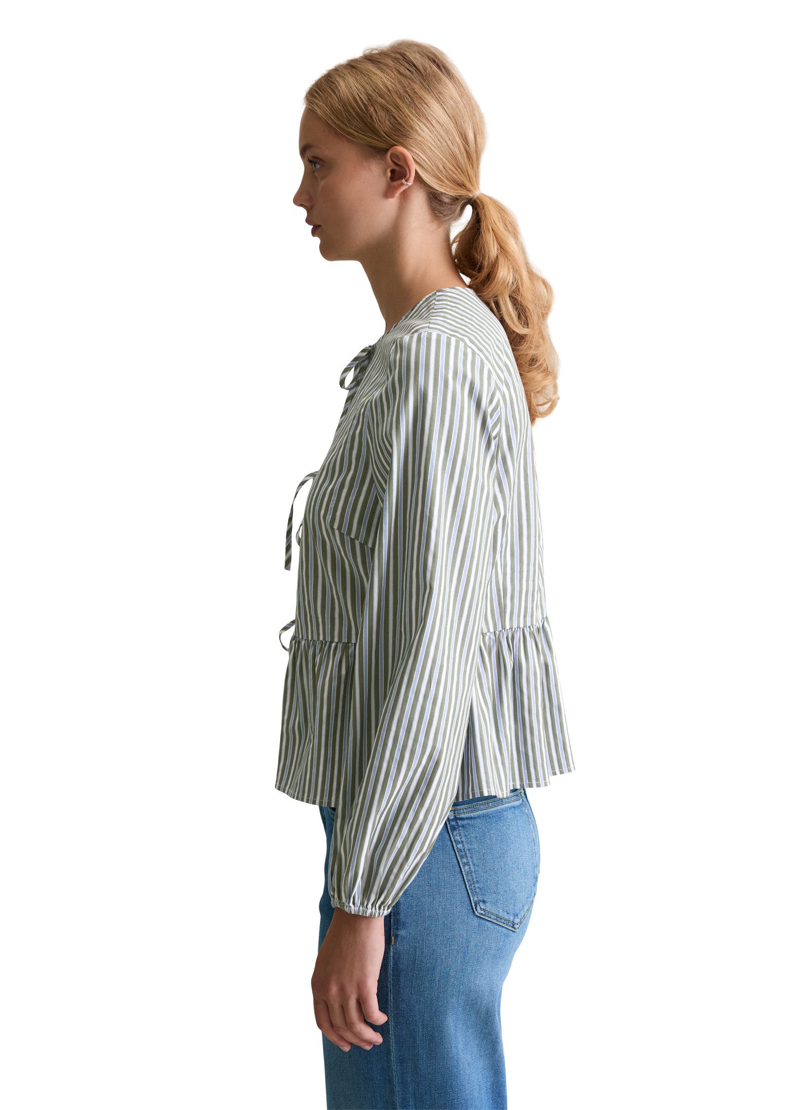 Marc O'Polo DENIM Langarmbluse aus Baumwoll-Dobby