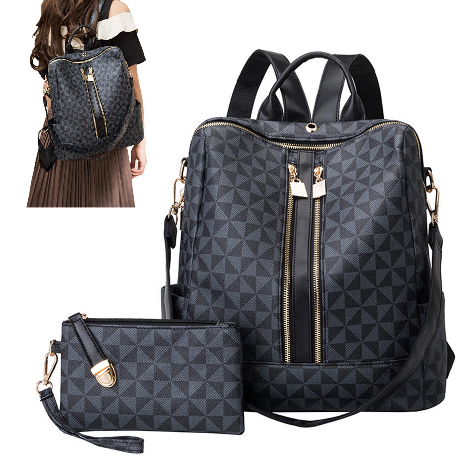 REDOM Rucksack Handtasche Freizeitrucksack Umhängetasche (32x32x14 günstig online kaufen