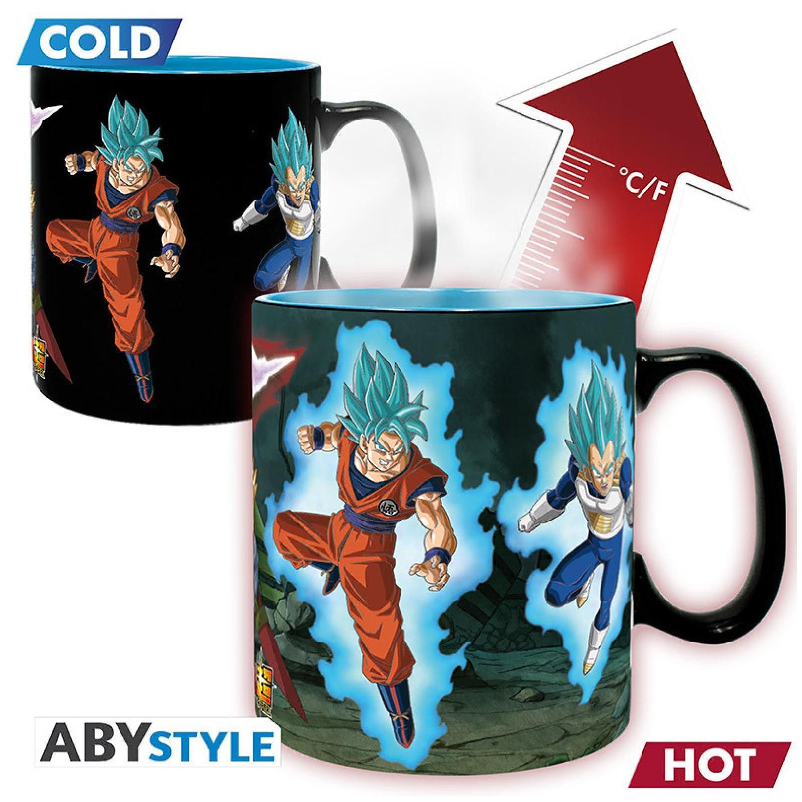 ABYstyle Tasse DRAGON BALL SUPER - Wärmewechsel Tasse - 460ml - Saiyans vs. Black
