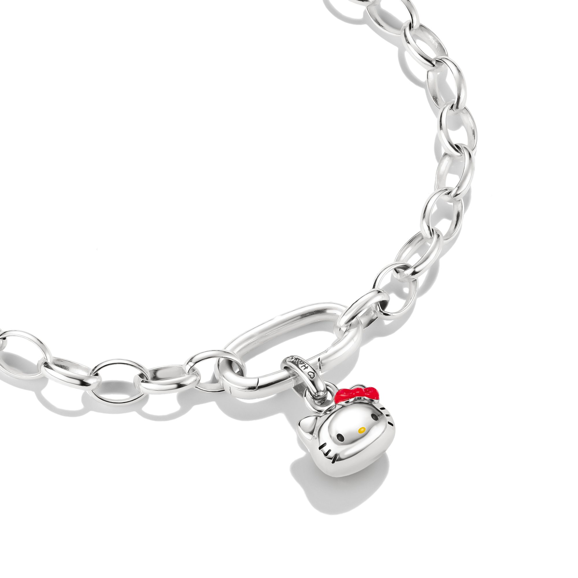 THOMAS SABO Charm-Einhänger THOMAS SABO ♡ Hello Kitty Charm mit roter Schleife - Original, Emaille