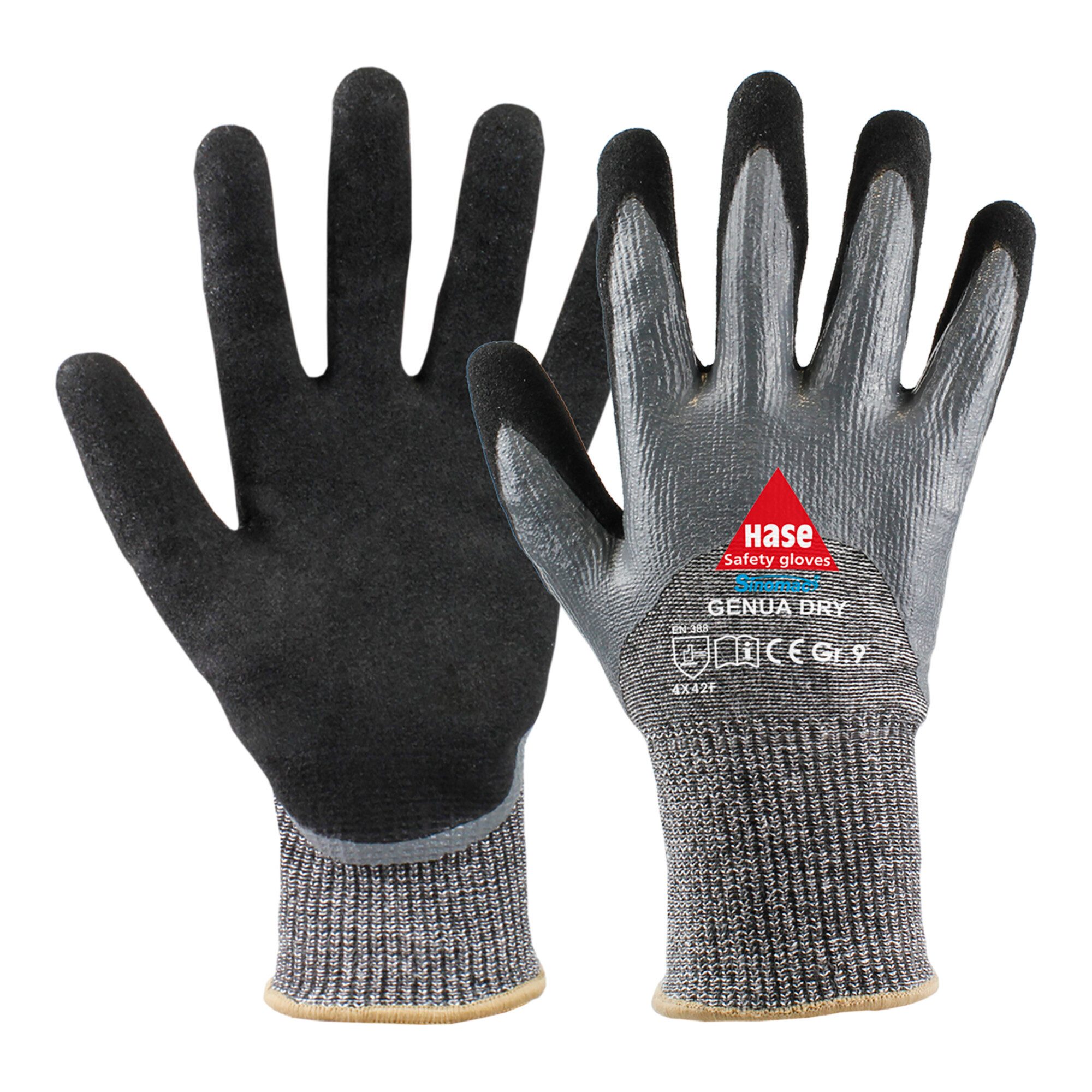 Hase Universal Hase Schnittschutzhandschuhe Genua Dry Größe 8, Dyneema 10 Stk