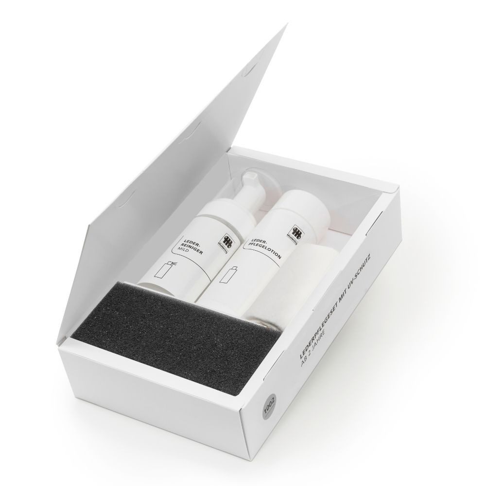 Musterring 1002 Pflegeset mit UV-Schutz für Leder ab 2 Jahren Lederpflegeset, Reinigung & Pflege für Ledermöbel mit pigmentiertem Glattleder