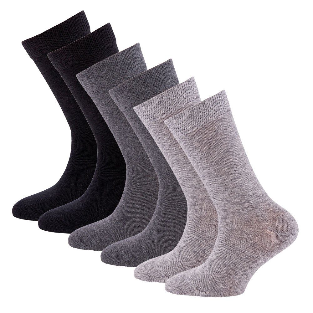 Uni Socken Socken schwarz-grau Ewers (6-Paar)