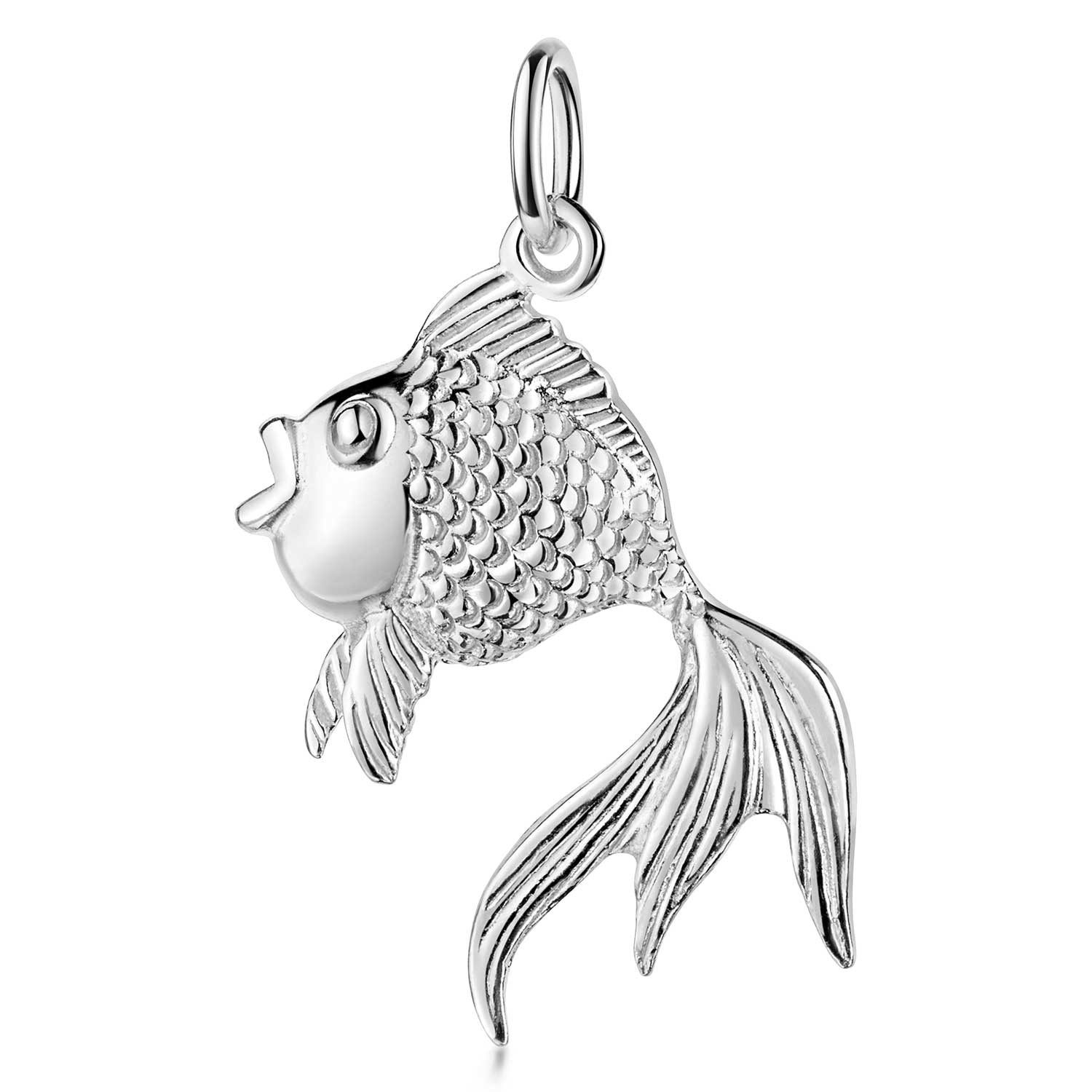 Materia Kettenanhänger Fisch Goldfisch 3D Hochglanz KA-55, 925 Sterling Sil günstig online kaufen
