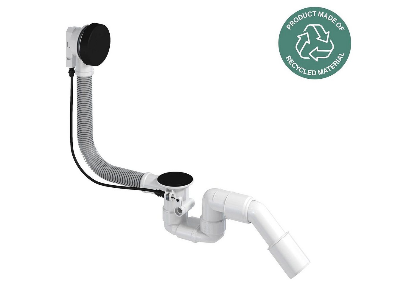Thumbnail - Prevex Siphon BBL-R5R45-002, (1-tlg), PREVEX Bathloc Ab- und Überlaufgarnitur, Ablaufventil mit Stopfen