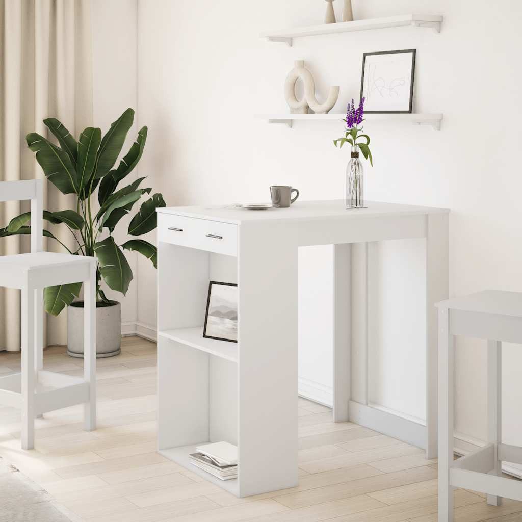 vidaXL Esstisch Bartisch Weiß 102x70x103,5 cm günstig online kaufen