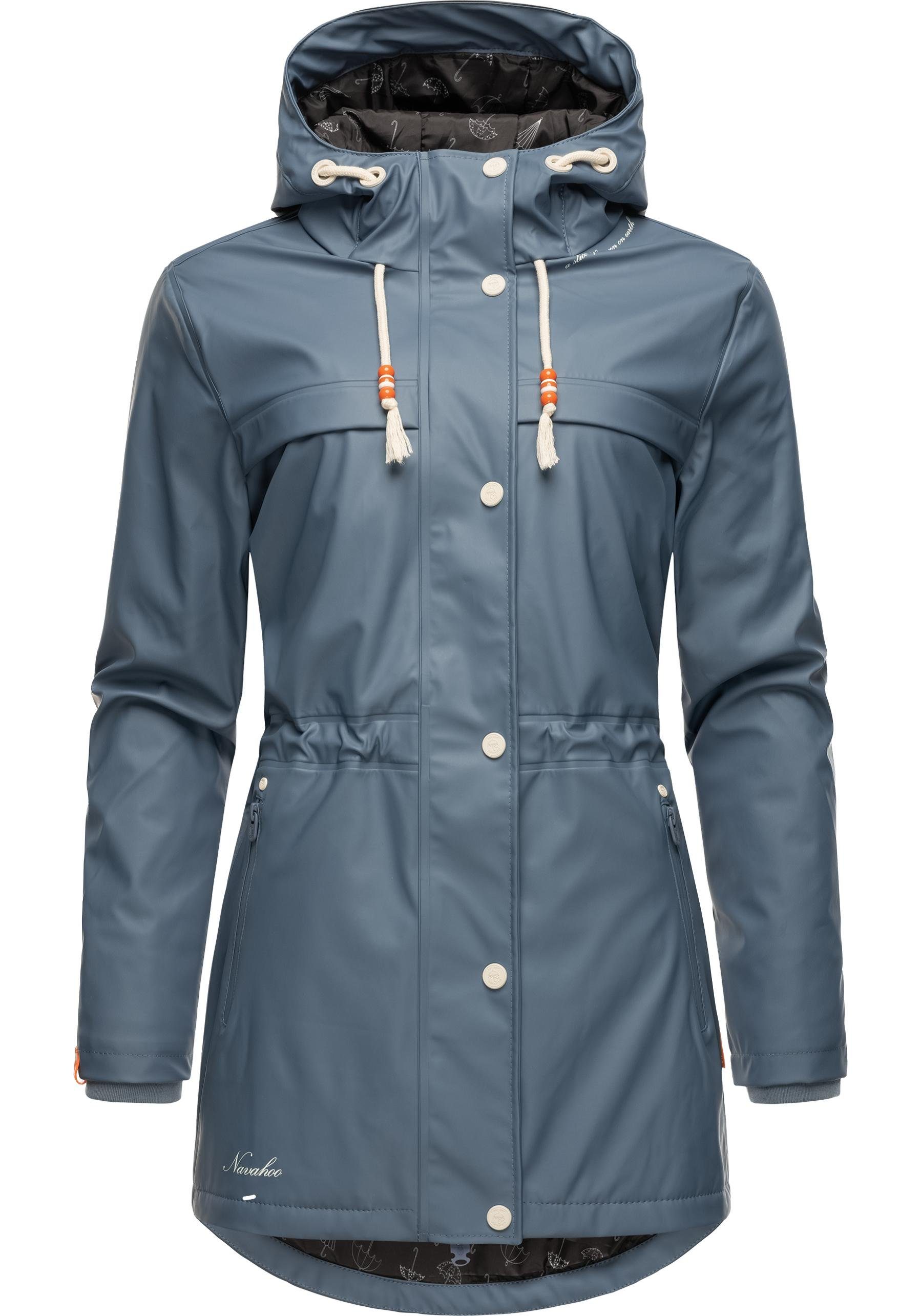 Navahoo Regenmantel Rainy Forest modischer Damen Outdoor Regenparka