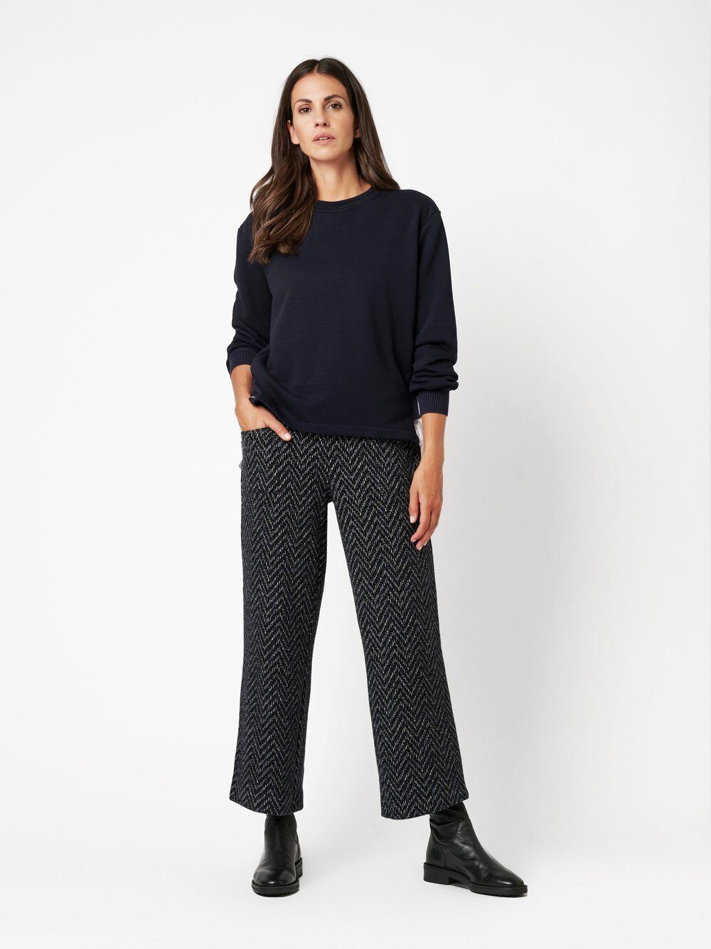 TONI Palazzohose Sue aus gemustertem, flauschigem Jersey günstig online kaufen