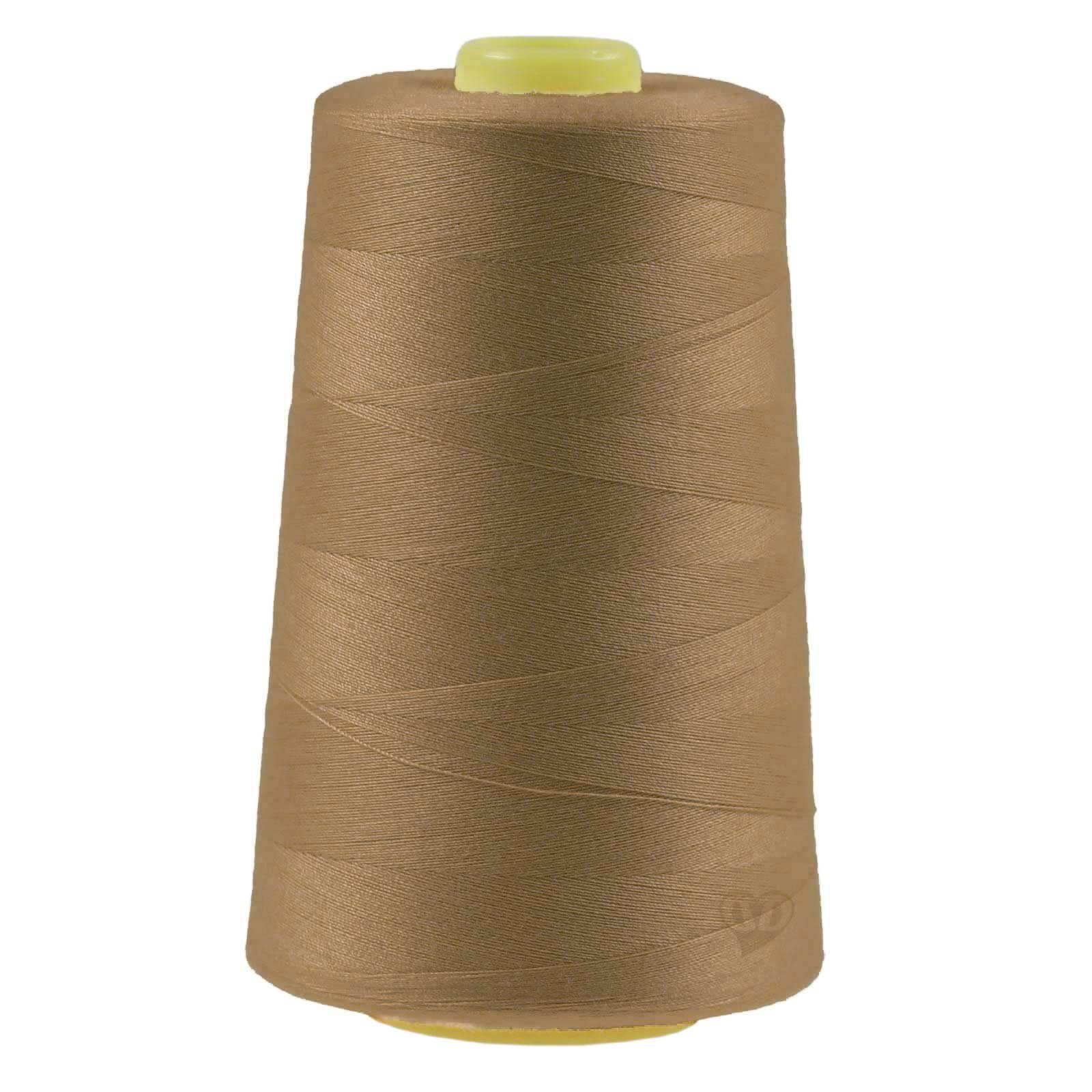 maDDma 4572m Qualitäts Overlock-Garn Overlock-Nähgarn Polyestergarn Overlockgarn, 4572 m, A709 braunbeige
